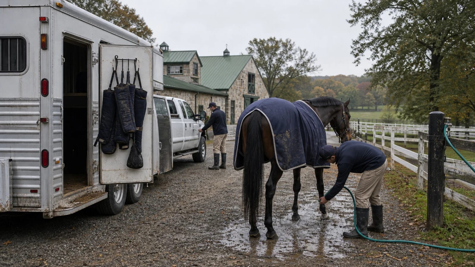 Old Salem Farm Spring Horse Show horse transport