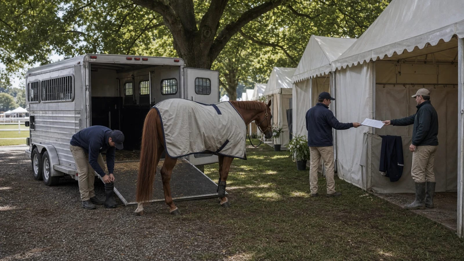 Upperville Colt and Horse Show horse transport
