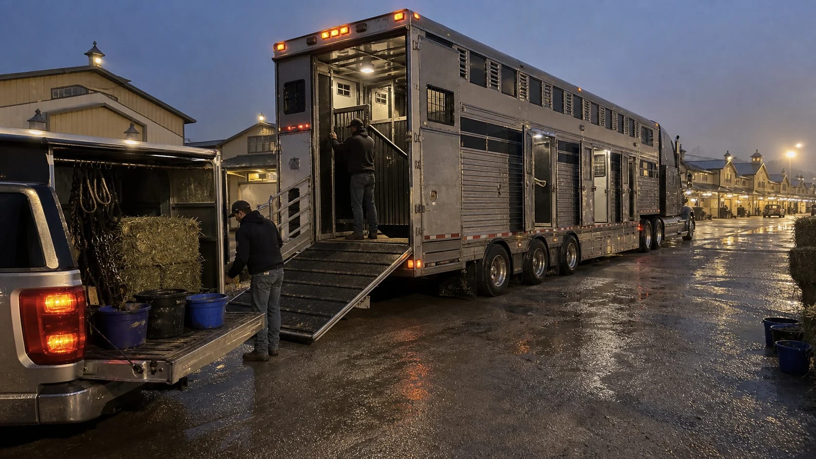 Commercial horse hauling horse transport
