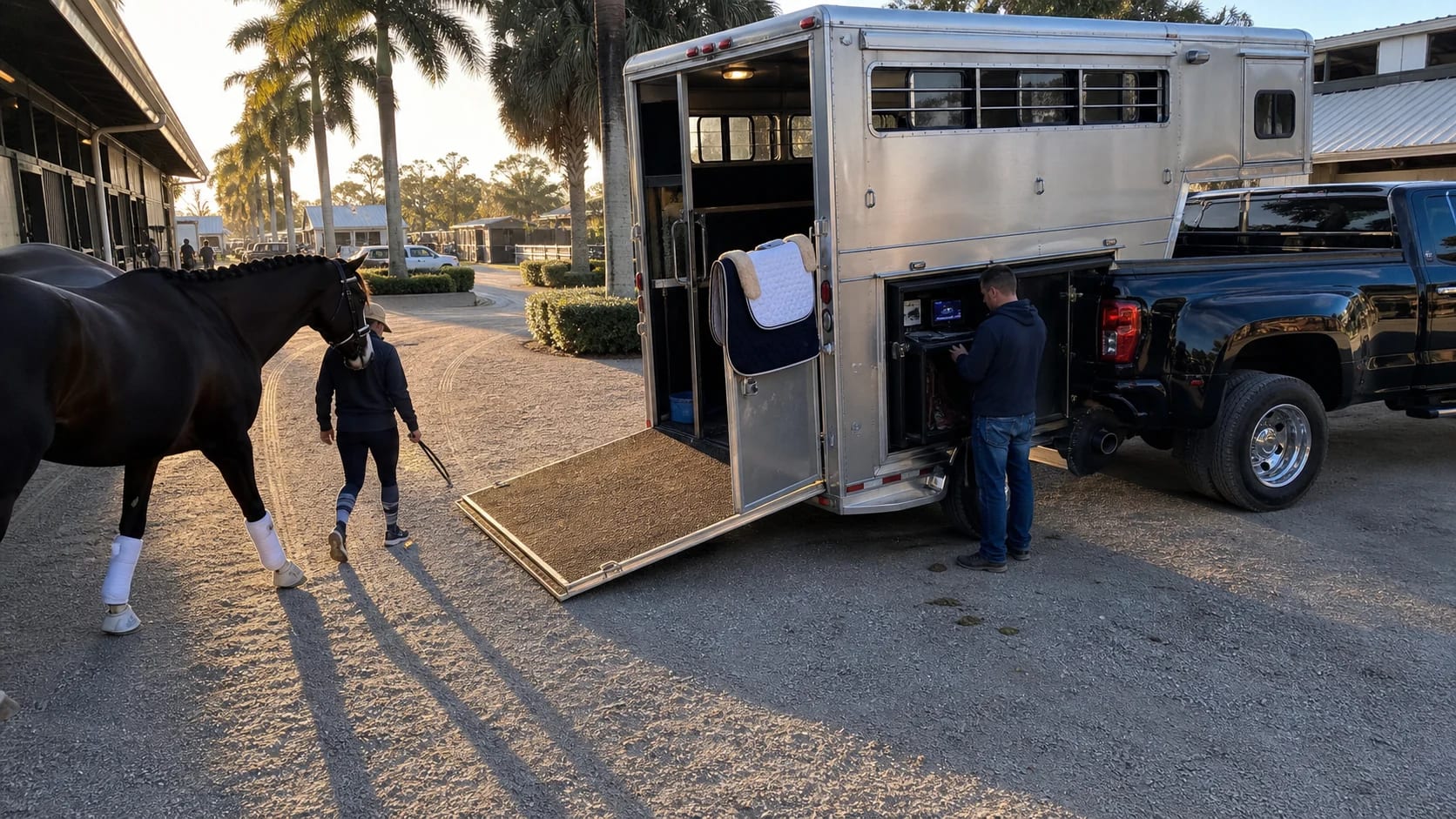 Dressage horse transport horse transport