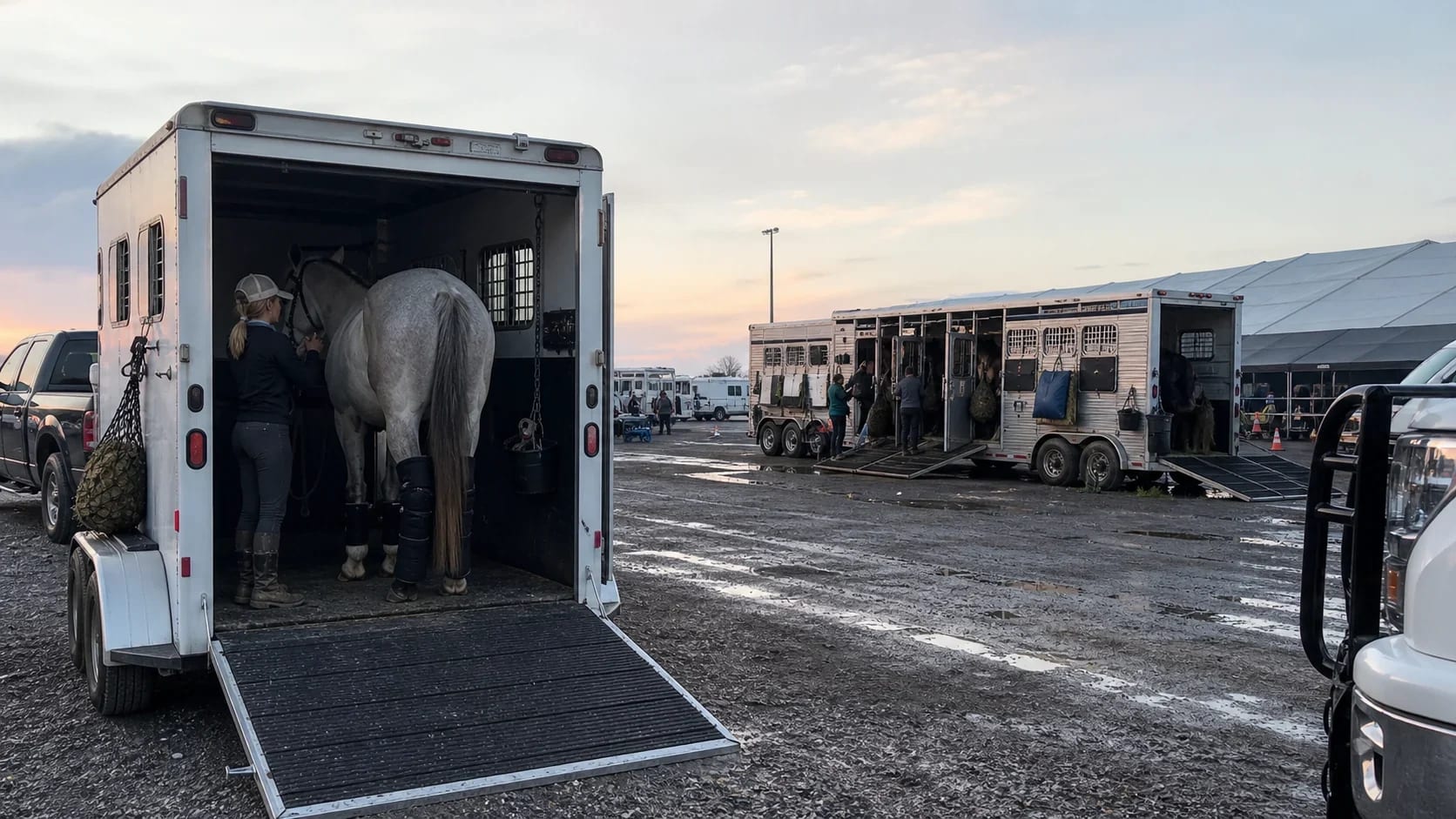 Horse event transport horse transport